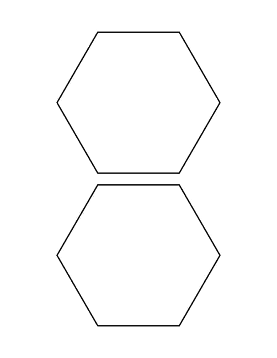 5 Inch Hexagon Coloring Pdf Free Vectors